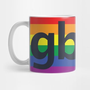 Gay BFF Pride Rainbow Typography Mug